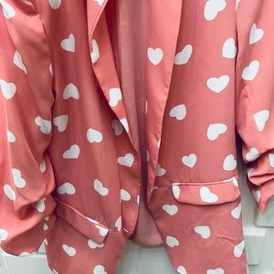 Heart blazer soft material/ 100% polyester